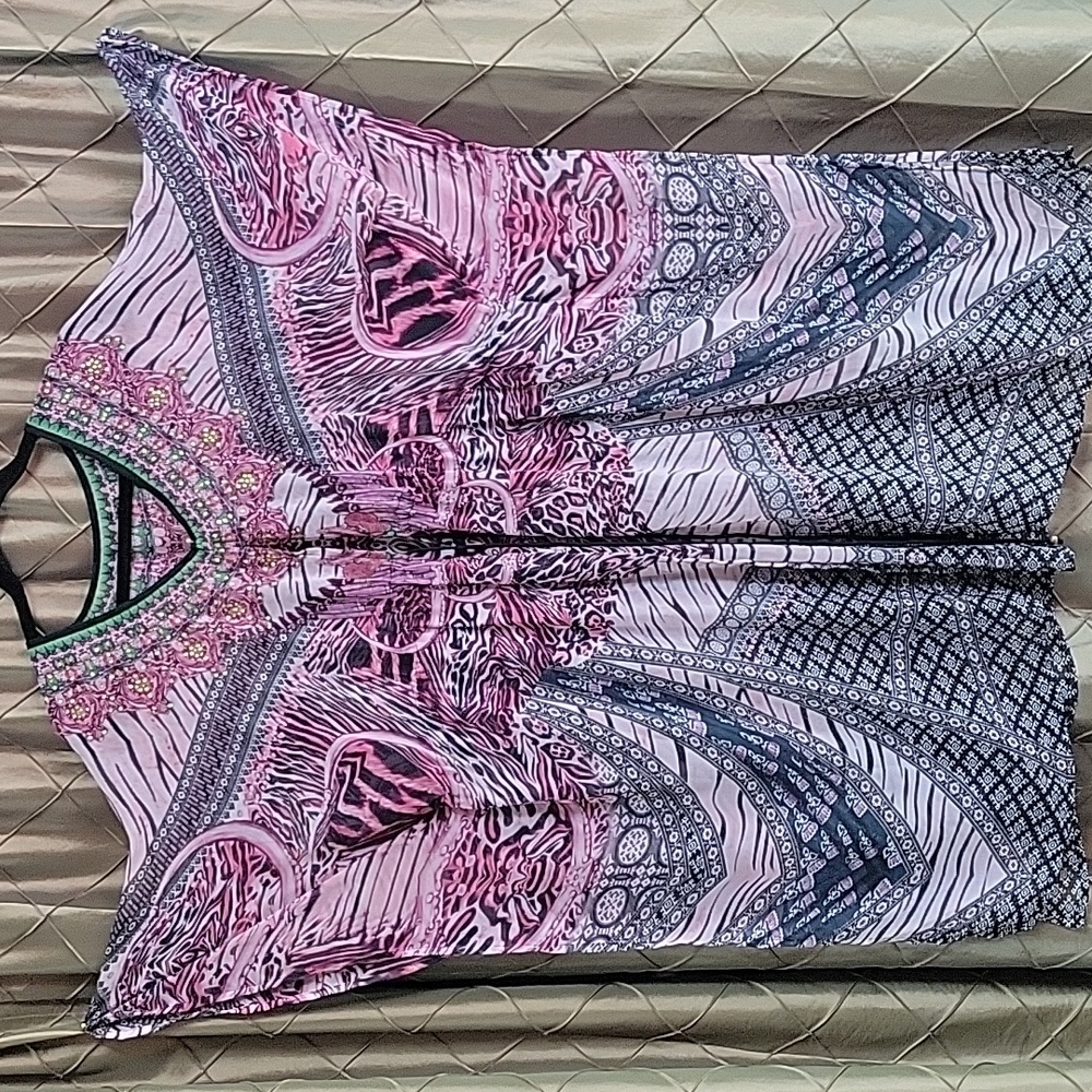 EUC- Camilla Retired Crystal Embellished ‘The Bodyguard’ Tie Waist Kaftan